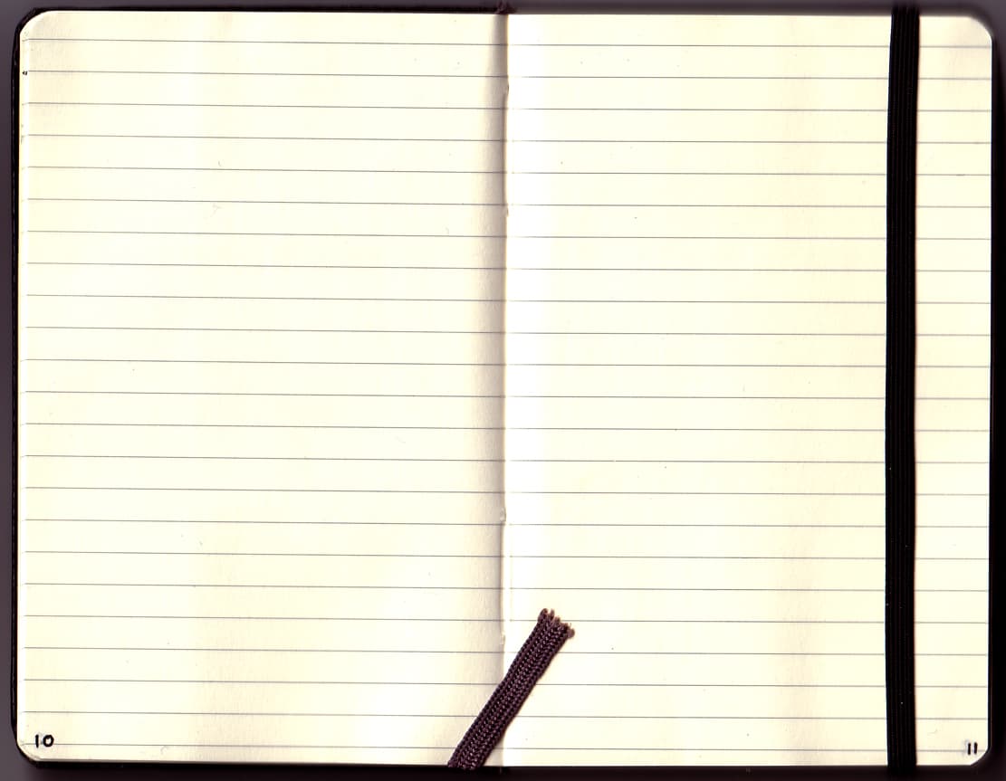 Moleskine ruled notebook