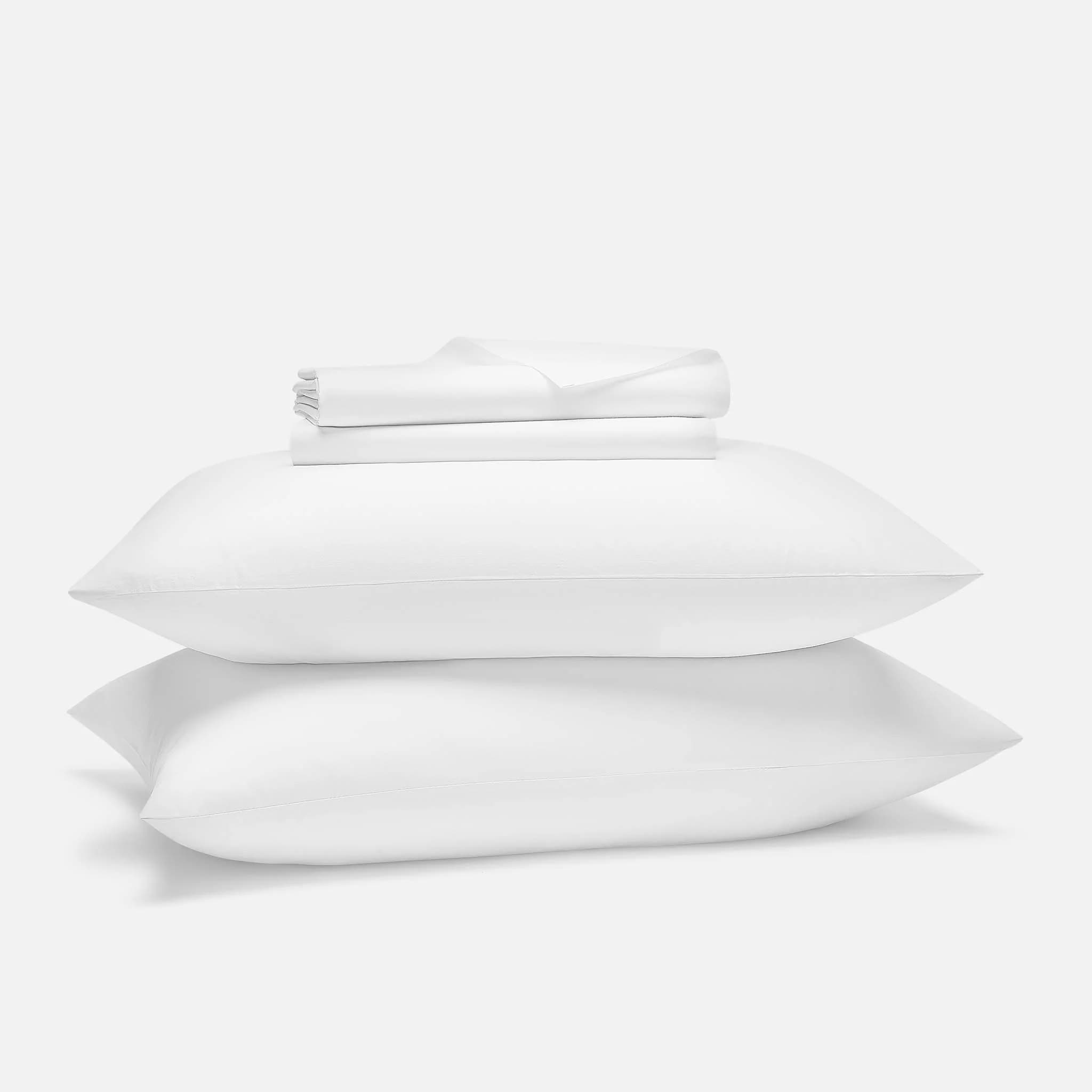 Brooklinen white percale sheet set